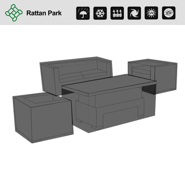 FSZ-011  Rain Cover Set for 2-Seater Sofa Set only